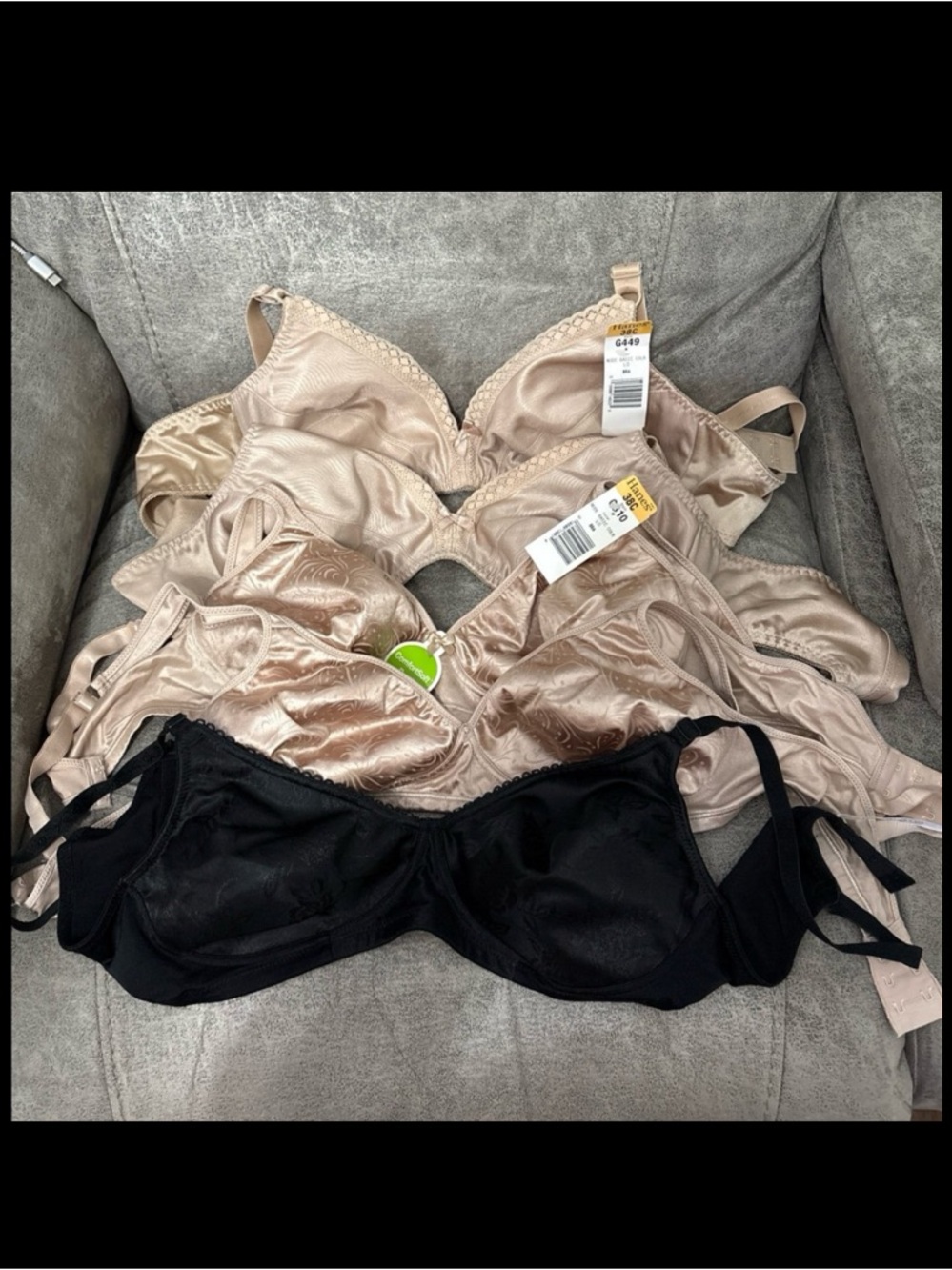 Set of 5 38C bras